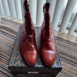 Women's Brown Leather Ankle Boots